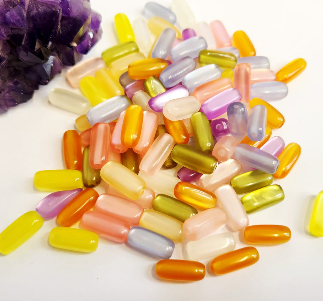 OJO DE GATO | ACRILICO | PALITO | 14MM | MIX DE COLORES | 100 GRAMOS