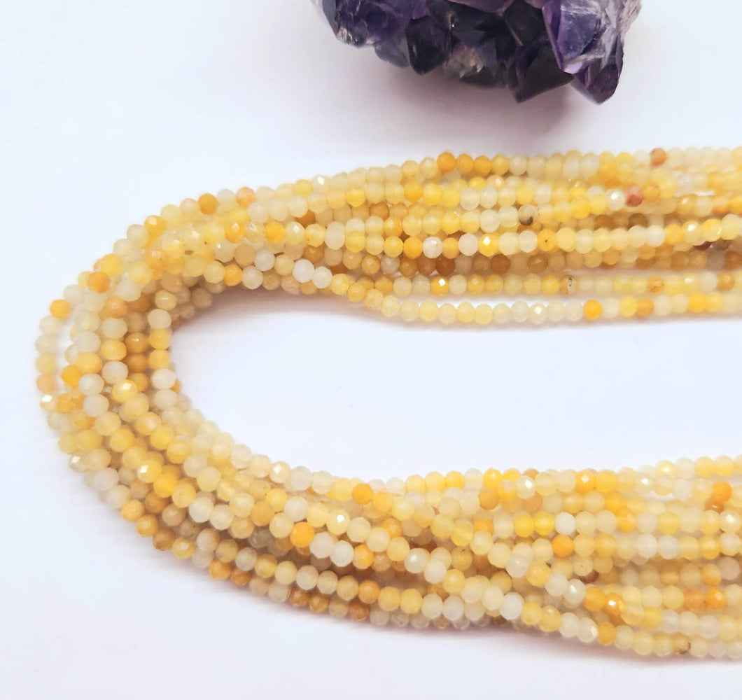 PIEDRAS NATURALES | MINI FACETADA | JADE AMARILLO | 2.5MM