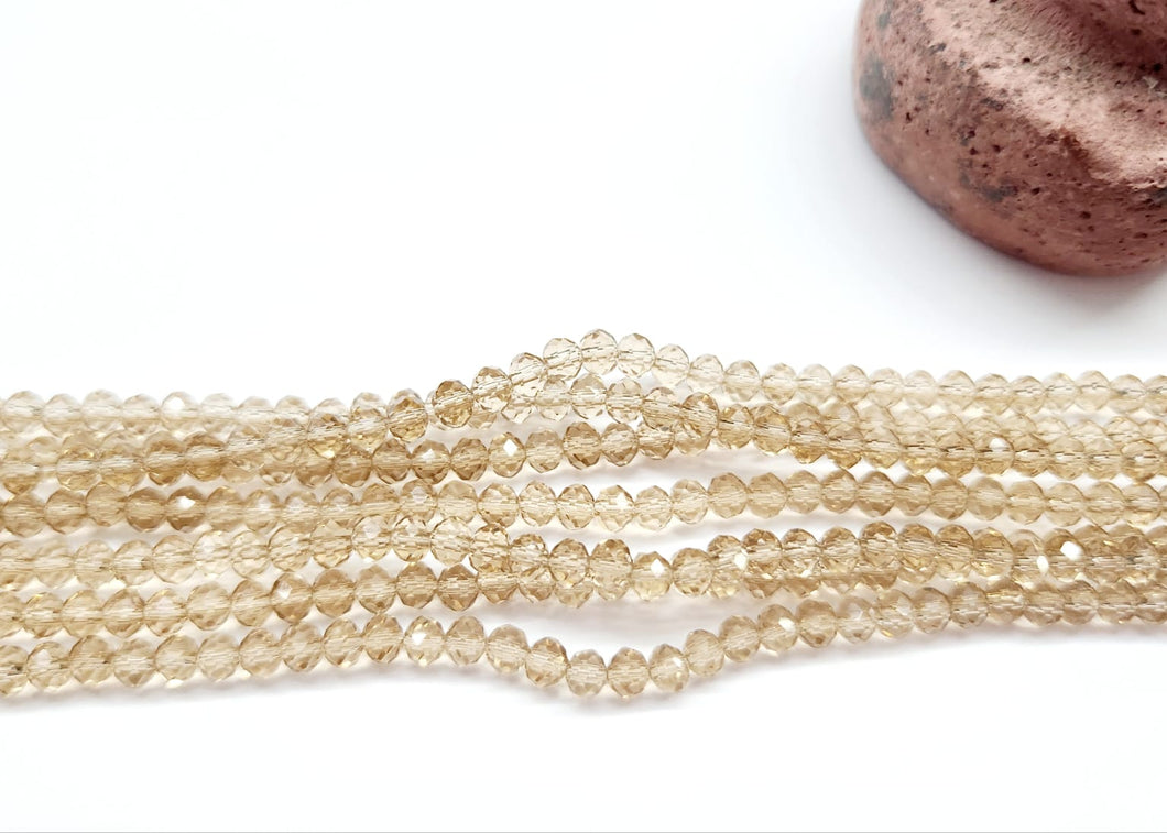 Cristal Chato | 4mm | Beige Translucido 74