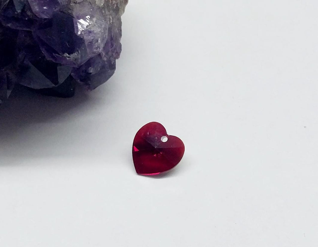 Swarovski Elements Corazón | 10mm | Rojo Oscuro