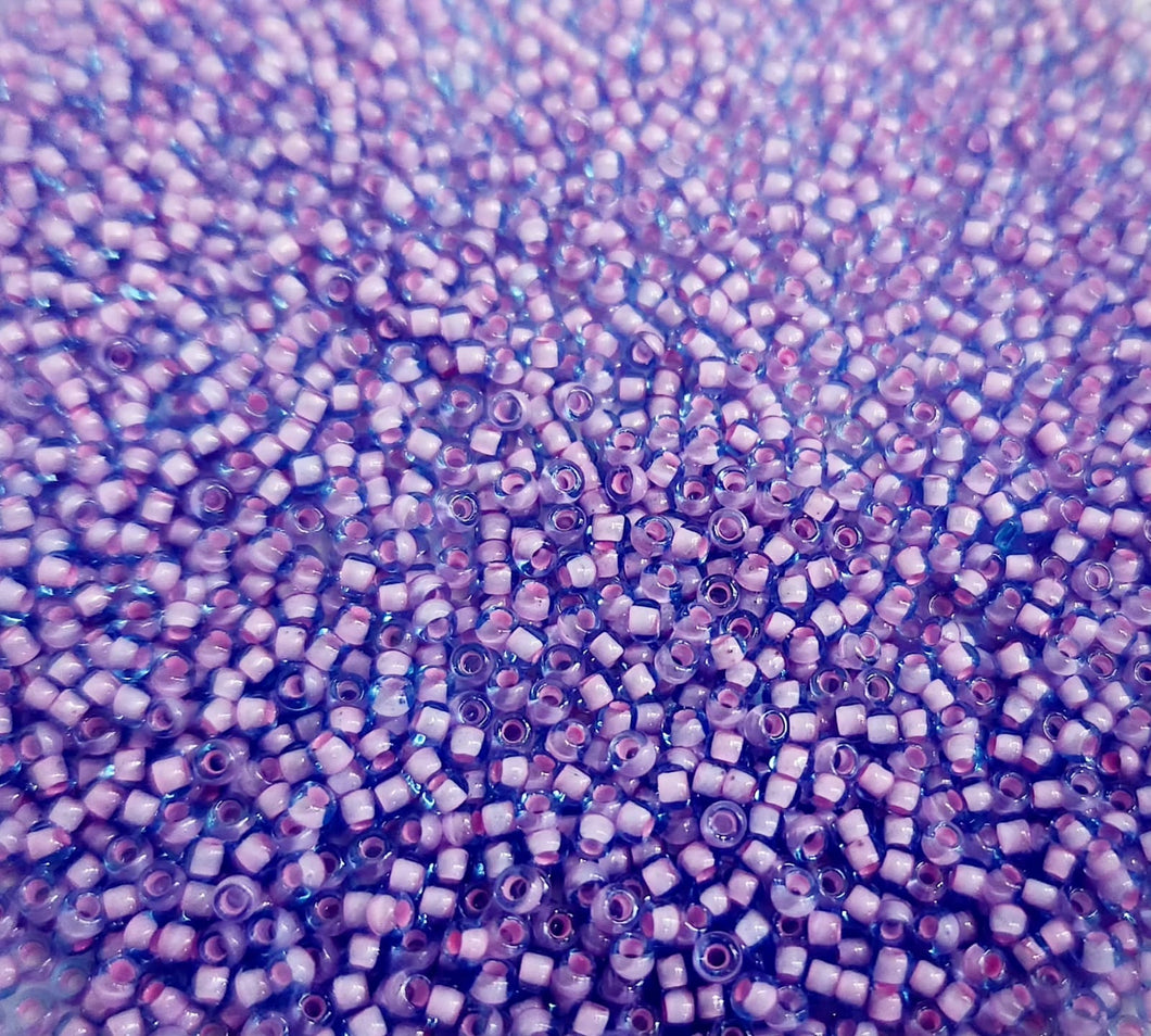 Toho Round Rocailles 11/0 | 937RR | Bicolor morado y rosado