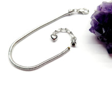 Cargar imagen en el visor de la galería, PULSERA ESTILO PANDORA | TERMINACION CORAZON | 22CM DE LARGO
