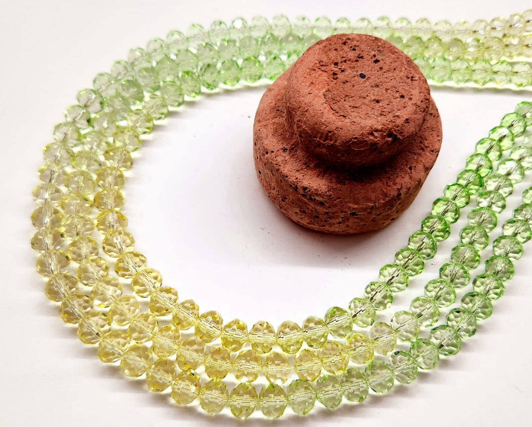 CRISTAL CHATO | 8MM | DEGRADE AMARILLO VERDE | co.30