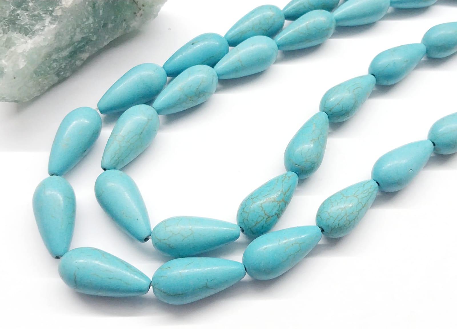 Turquesa Extensiones TURQUESA | GOTA ALARGADA | CLASE B | 25X12MM – CrystalStone
