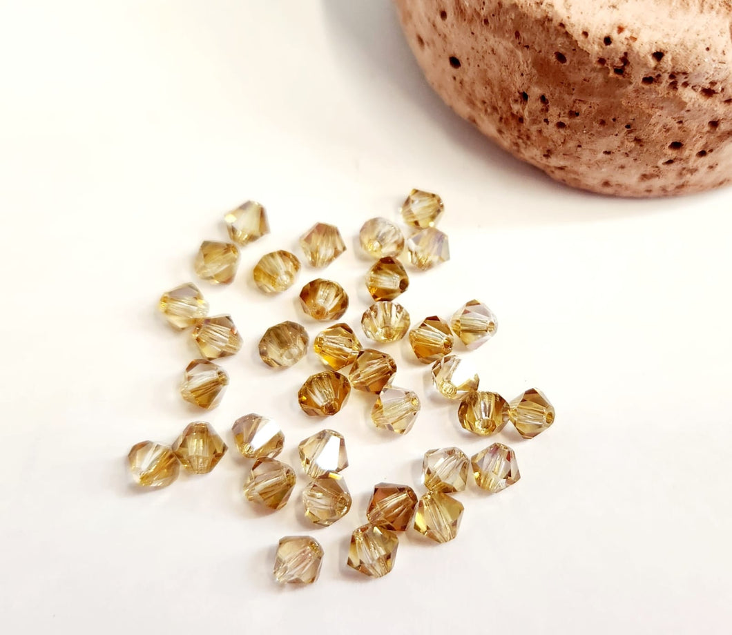 Bead Swarovski Crystals | 4mm | C1 SAT #004 | 25u | Ambar