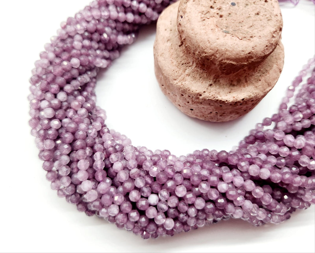 PIEDRAS NATURALES | MINI FACETADA | AGATA MORADO | 3MM | co.3