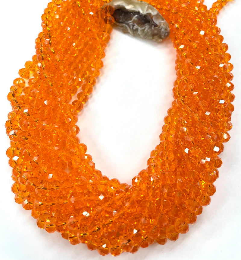 Cristal chato | 8 mm | Naranja Traslucido