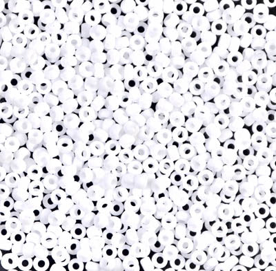 Miyuki Round Rocailles 11/0 | 402FRR | Frosted Blanco