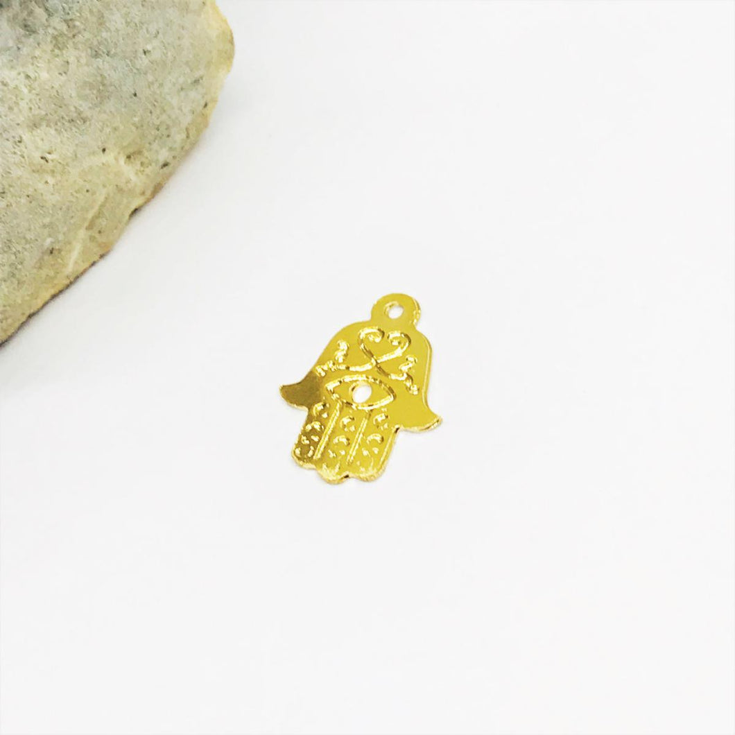 MANO DE FATIMA | BAÑO DE ORO 24K | 14MM (C1-6)