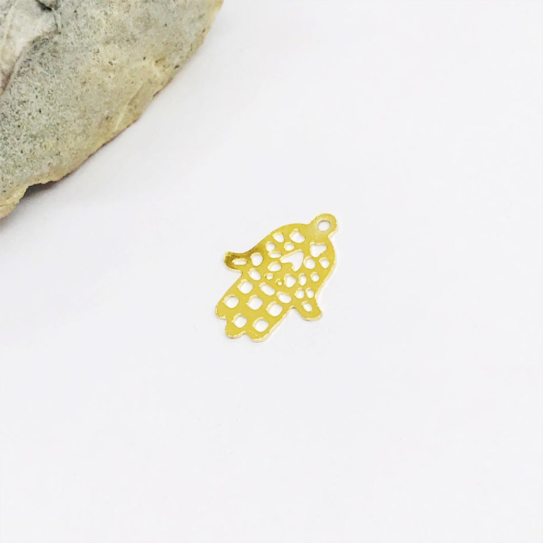 MANO DE FATIMA | BAÑO DE ORO 24K | 14MM (C1-9)