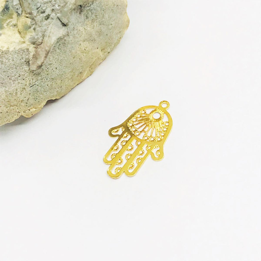 MANO DE FATIMA | BAÑO DE ORO 24K | 20MM (C3-27)