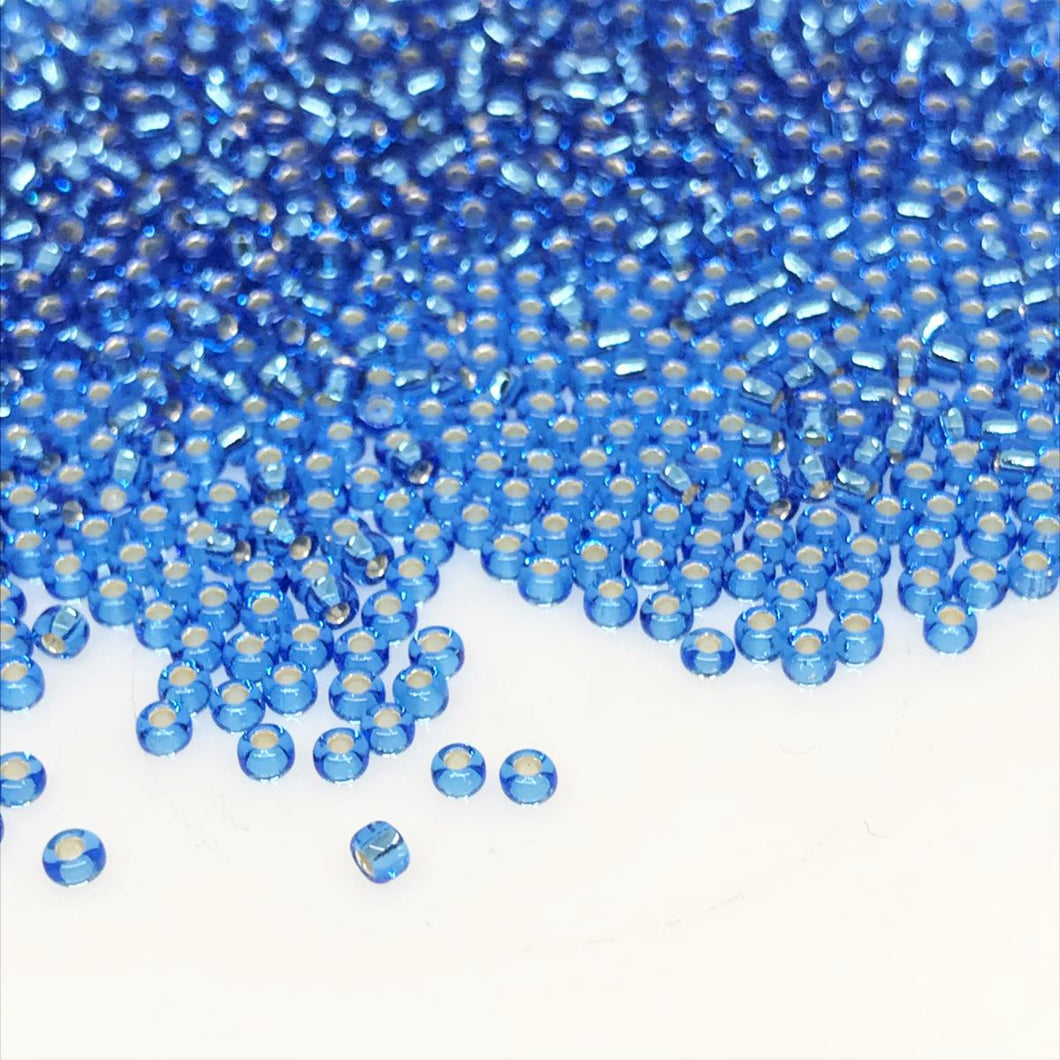 Miyuki Round Rocailles 11/0 | 19RR | Silverline Celeste