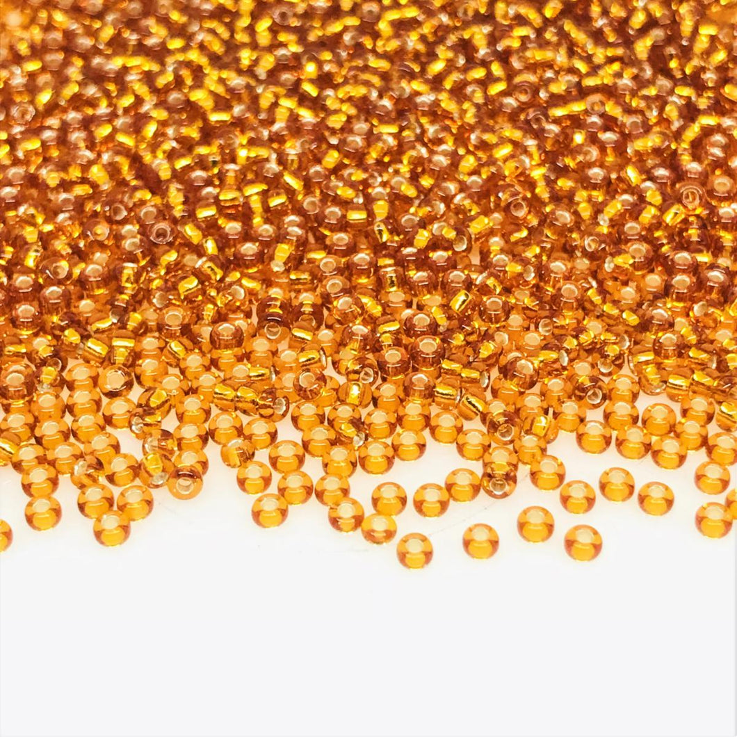 Miyuki Round Rocailles 11/0 | 2422RR | Silverline Ambar