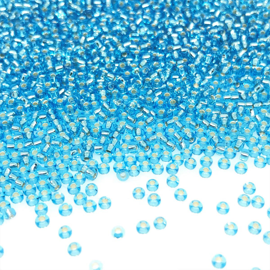 Miyuki Round Rocailles 11/0 | 2429RR | Silverline Celeste