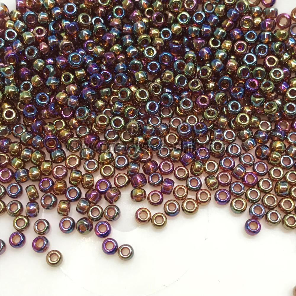 Miyuki Round Rocailles 11/0 | 257RR | Cafe Oscuro Tornasol