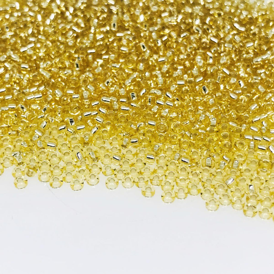Miyuki Round Rocailles 11/0 | 2RR | Silverline Gold A | c1