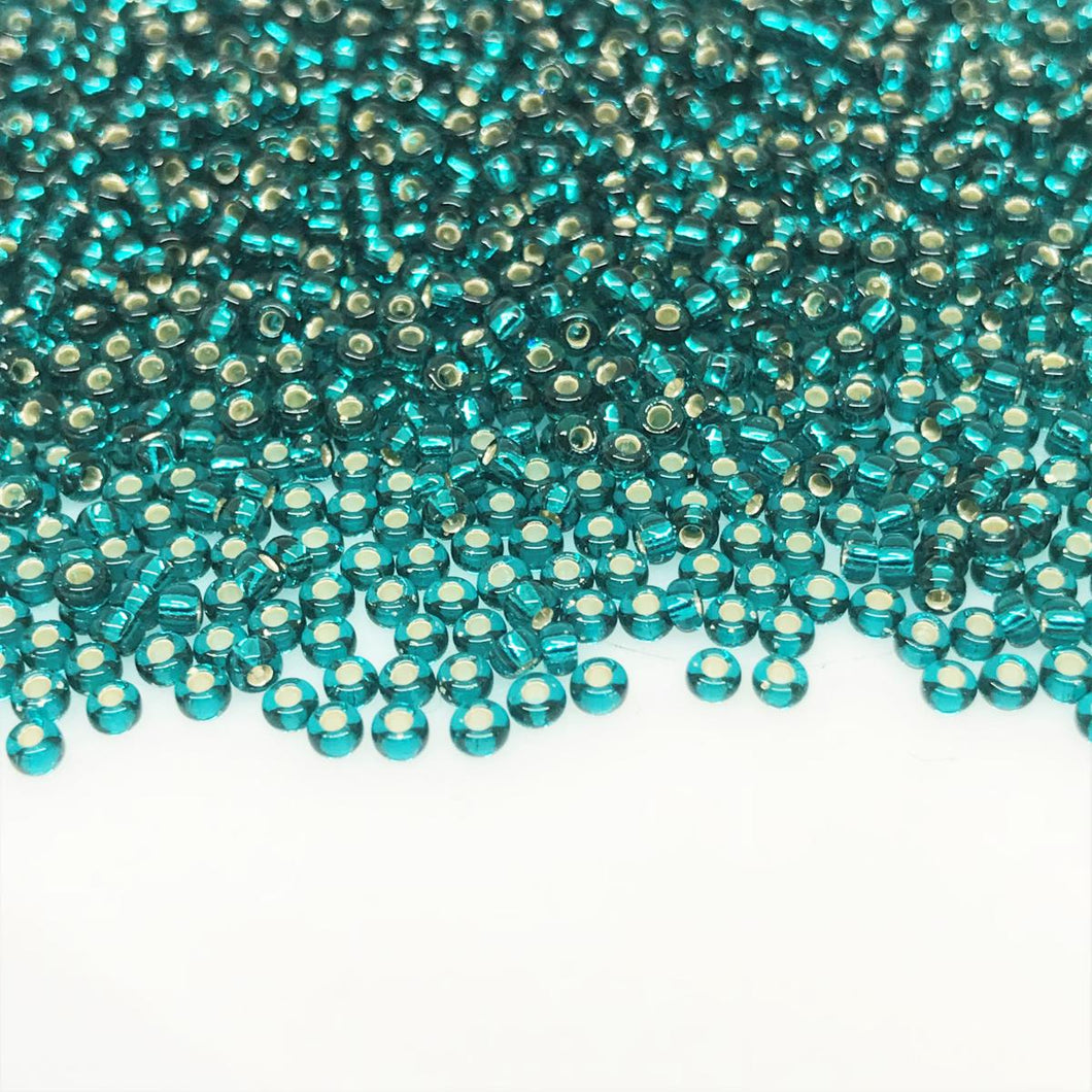 Miyuki Round Rocailles 11/0 | 30RR | Silverline Verde | c3