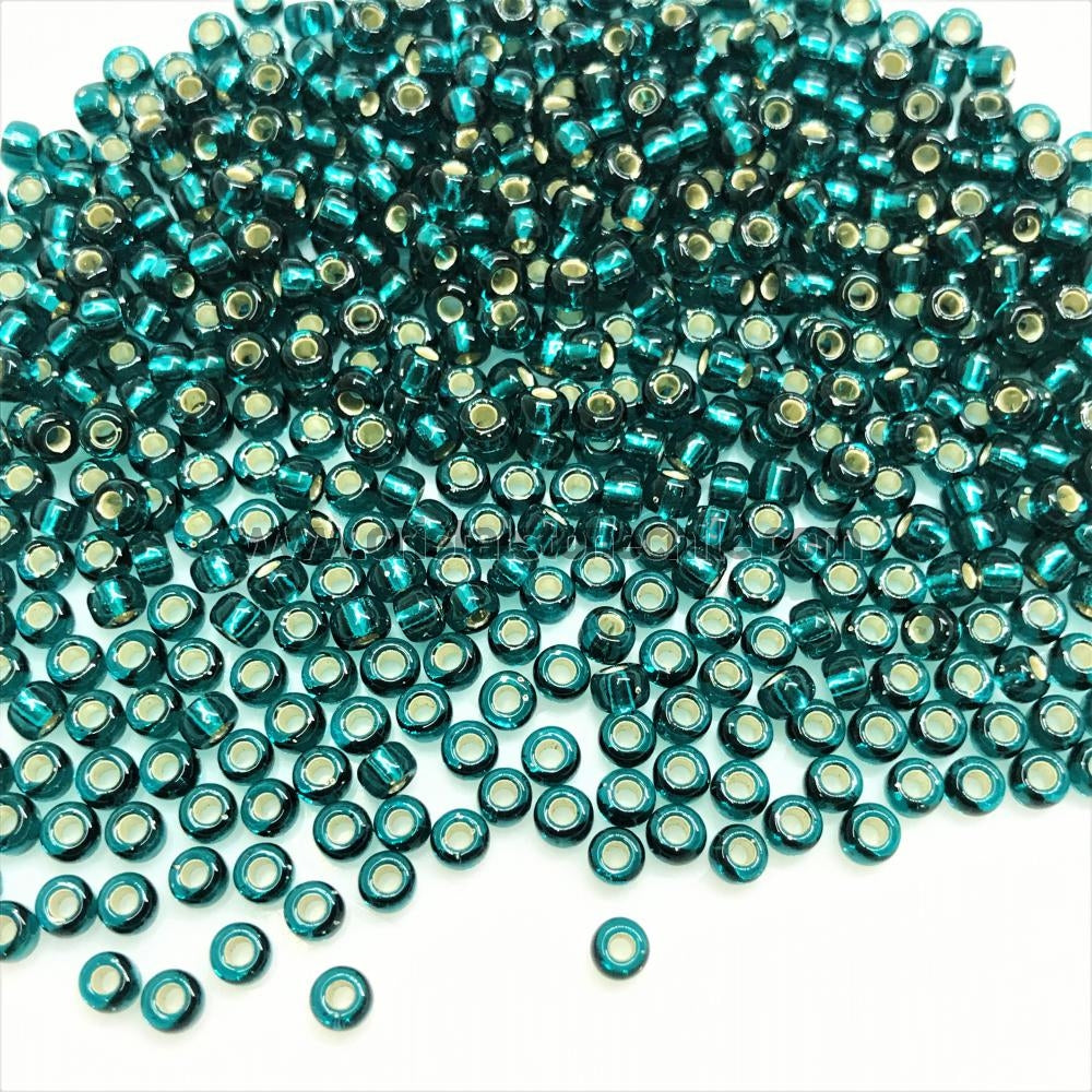 Miyuki Round Rocailles 8/0 | 30RR | Silverline Verde