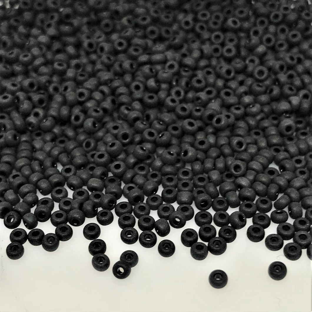Miyuki Round Rocailles 11/0 | 401FRR | Matte Negro