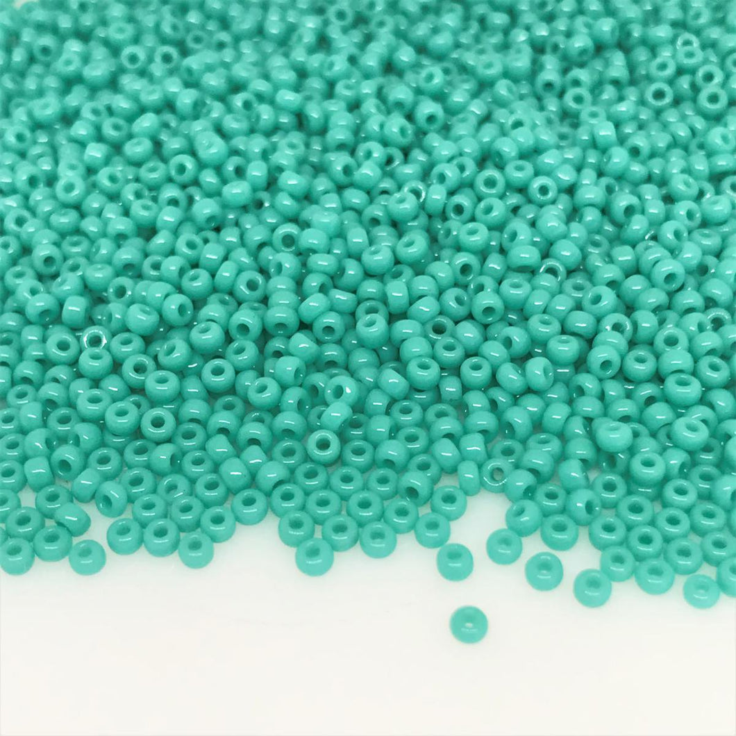 Miyuki Round Rocailles 11/0 | 412RR | Opaque Turquesa