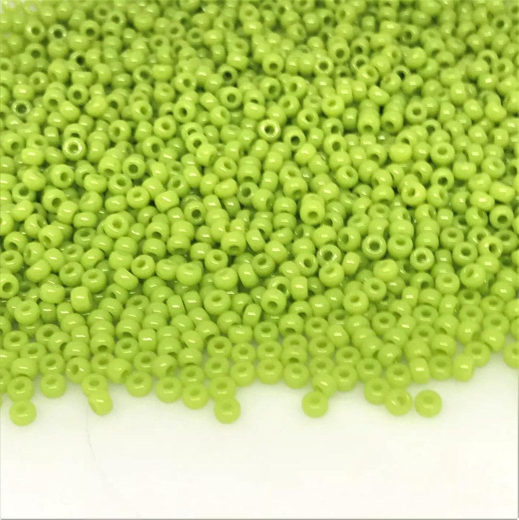 Miyuki Round Rocailles 11/0 | 416RR | Opaque Verde