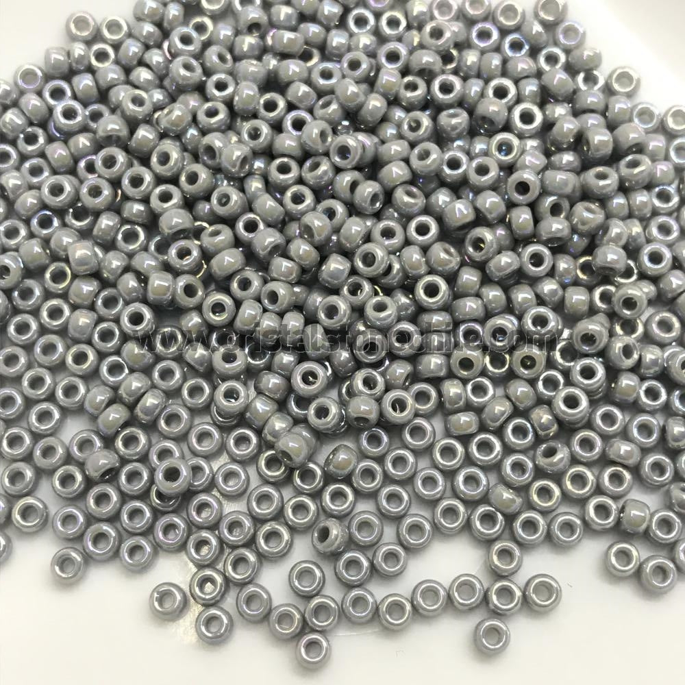 Miyuki Round Rocailles 8/0 | 489RR | Tornasol gris