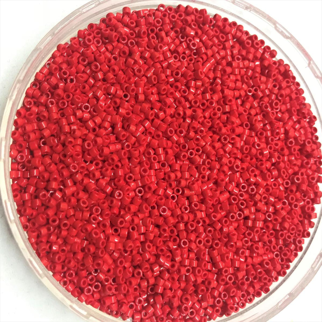 Miyuki Delica Beads 11/0 | 723DB | Matte Brillante Rojo | c2