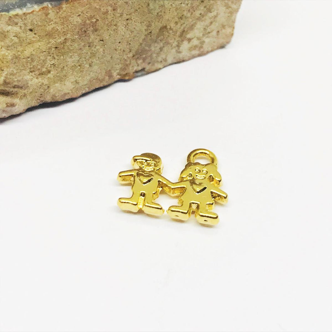 NIÑO Y NIÑA | BAÑO DE ORO 24K | 16MM (C3-28)