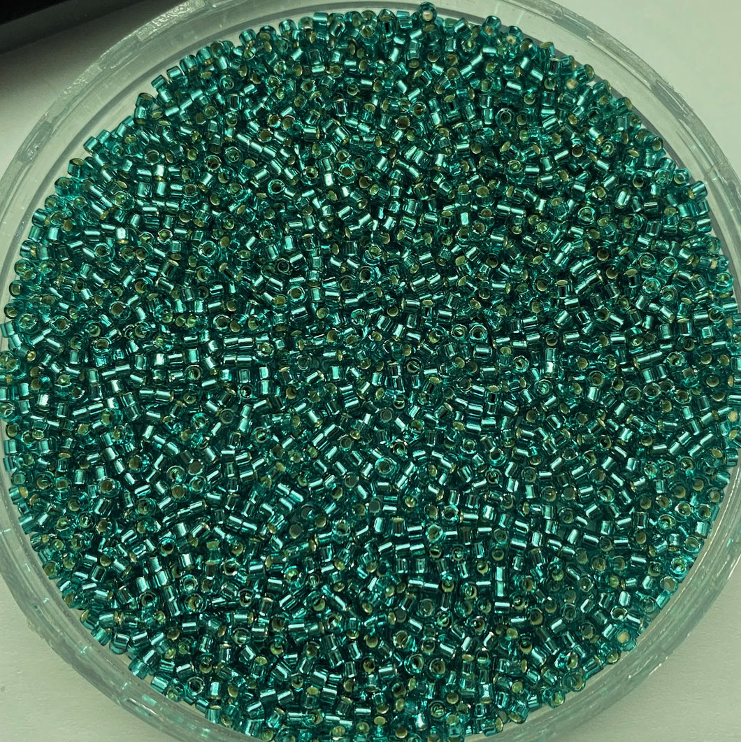 Miyuki Delica Beads 11/0 | 1208DB | Silverline Verde | c13