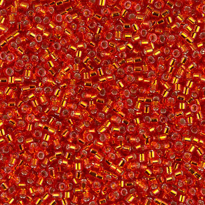 Miyuki Delica Beads 11/0 | 43DB | Silverline Rojo | c6