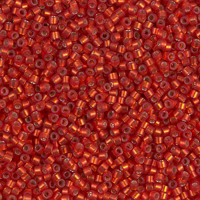 Miyuki Delica Beads 11/0 | 683DB |  Silverline Rojo | c9
