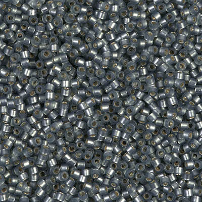 Miyuki Delica Beads 11/0 | 689DB | Silverline verde musgo | c10