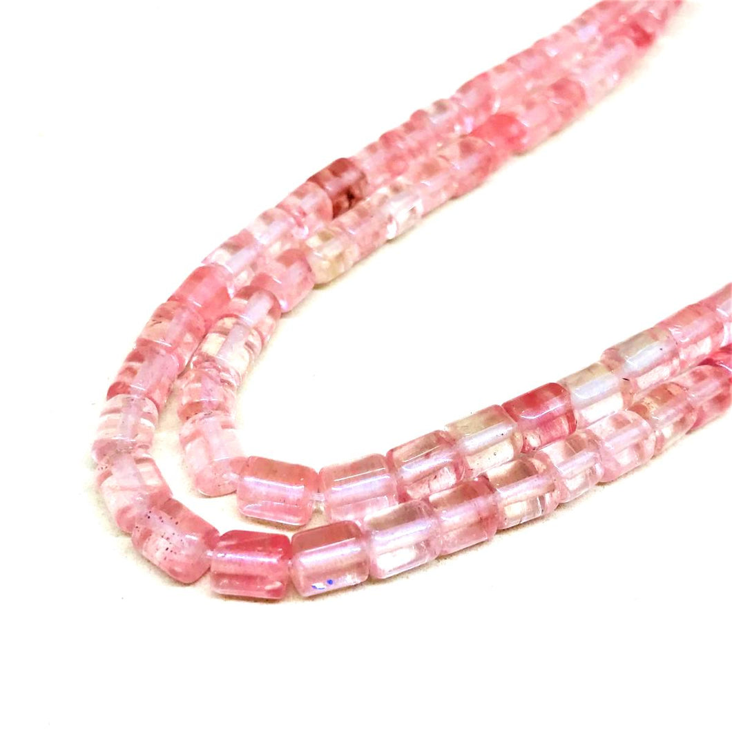 CILINDRO DE PIEDRA | 7X6MM | CUARZO CHERRY