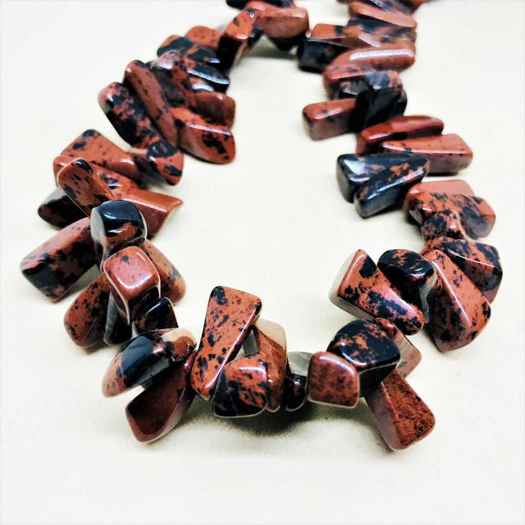 DAGAS RECTAS | TIRA 40CM | OBSIDIANA CAOBA