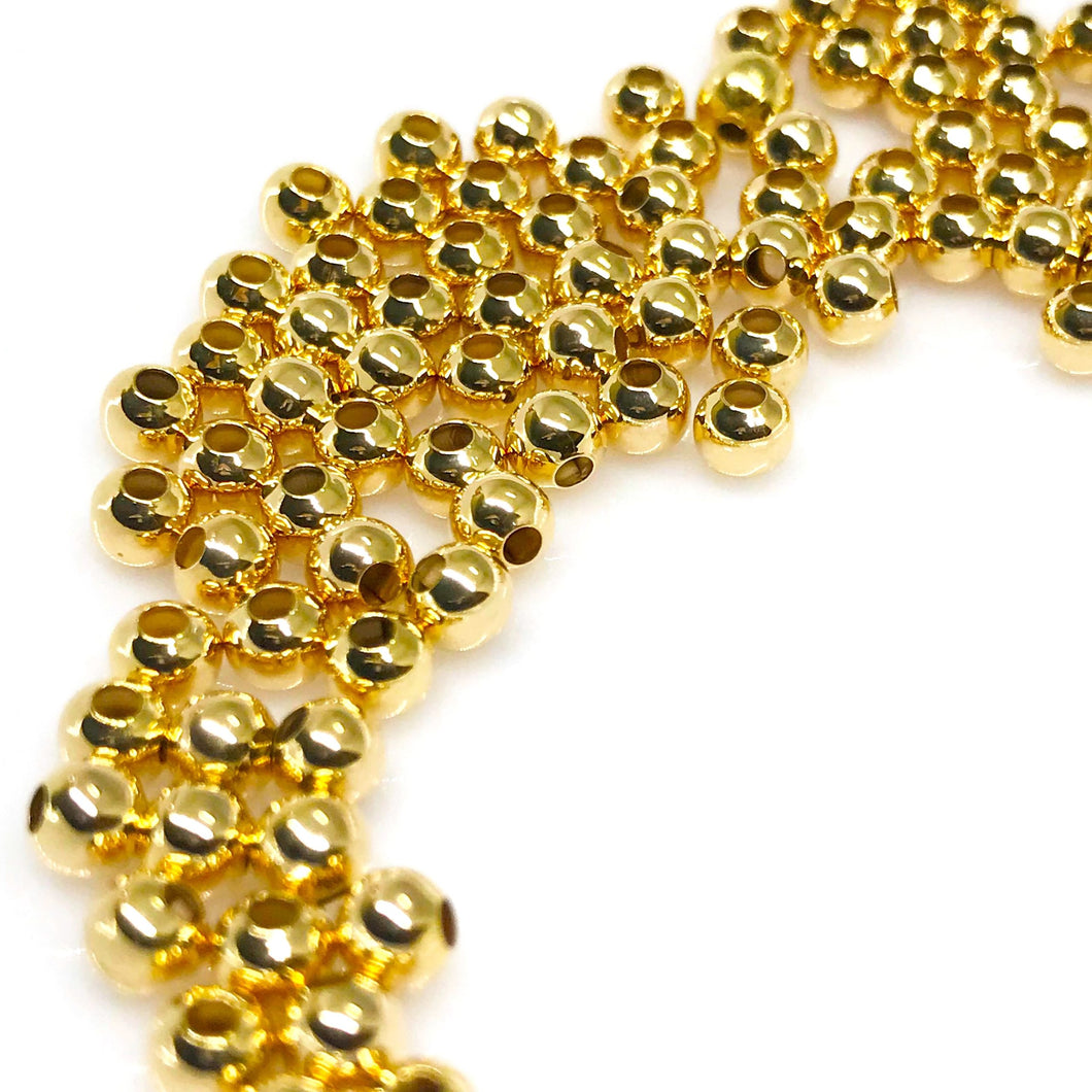 BOLITAS | BAÑO DE ORO 24K | 4MM (C7-64)