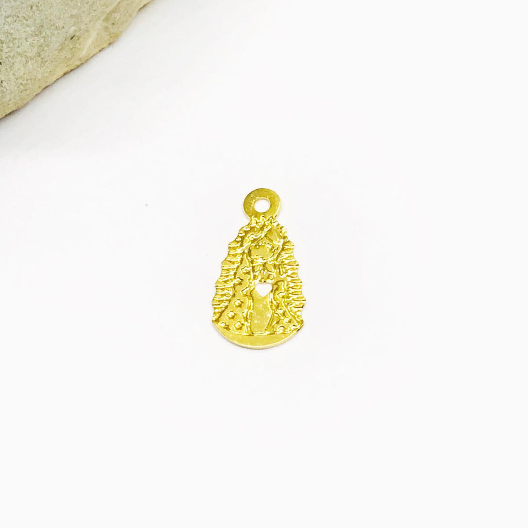 COLGANTE VIRGEN | BAÑO DE ORO 24K | 13MM (C1-3)