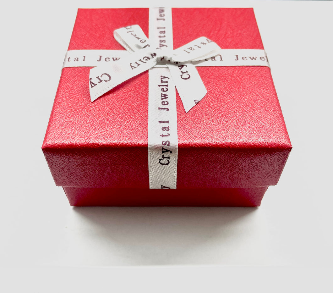 CAJA DE REGALO CON LAZO | 8.5X8.5X4.5CM | ROJO