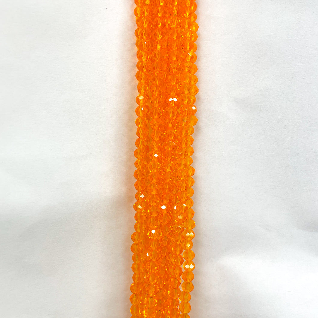 Cristal Chato | 4mm | Naranja Traslucido 2