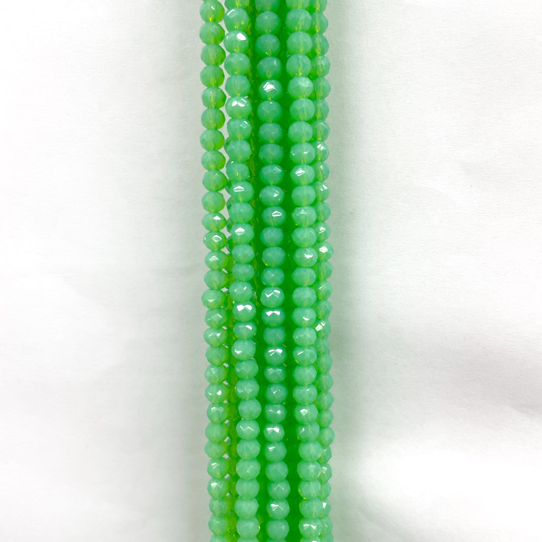 Cristal Chato | 4mm | Verde Claro opalescente 115