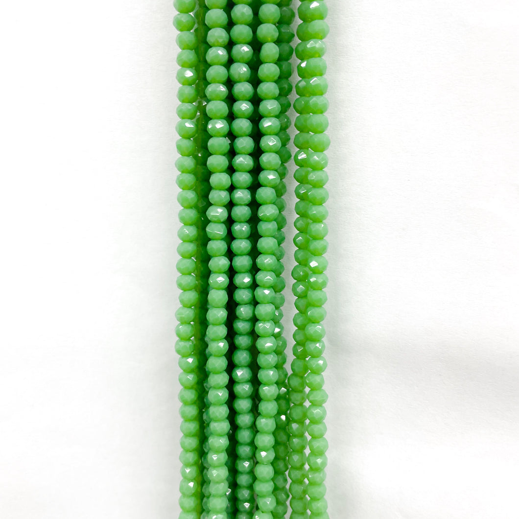 Cristal Chato | 4mm | Verde opalescente 125