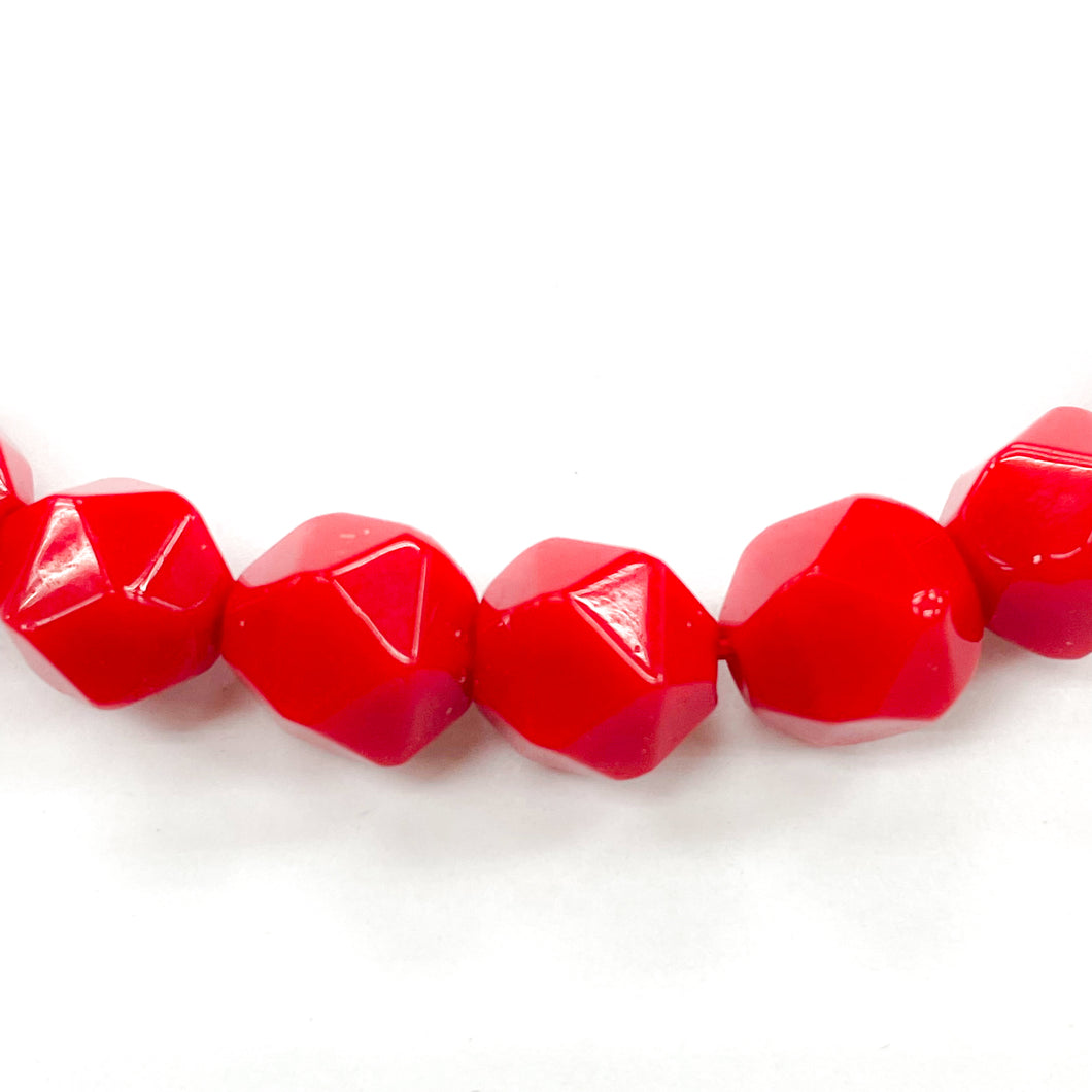 PIEDRA HEXAGONAL | 10MM | AGATA ROJA (7-23C)