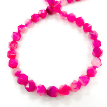 Cargar imagen en el visor de la galería, PIEDRA HEXAGONAL | 10MM | AGATA FUCSIA MATIZADO (7-24C)
