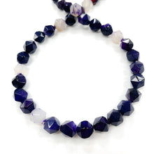 Cargar imagen en el visor de la galería, PIEDRA HEXAGONAL | 10MM | AGATA MORADO MATIZADO (7-29C)
