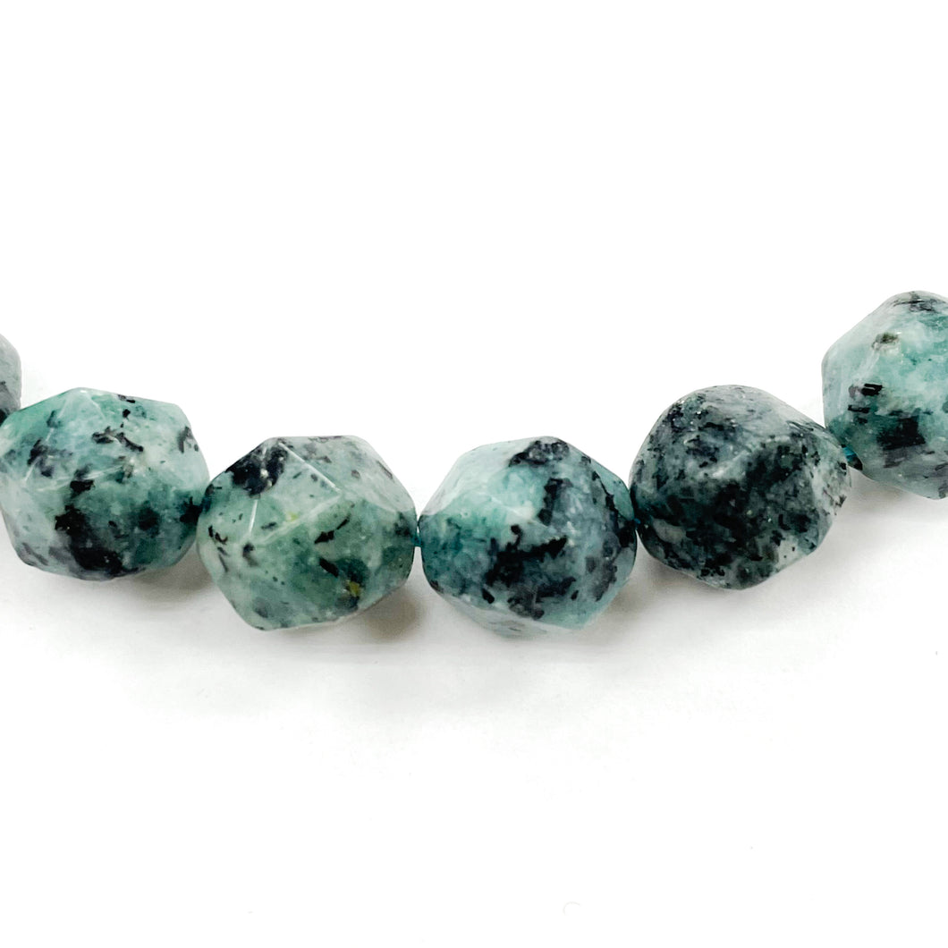 PIEDRA HEXAGONAL | 10MM | AGATA MENTA JASPEADO (7-34C)