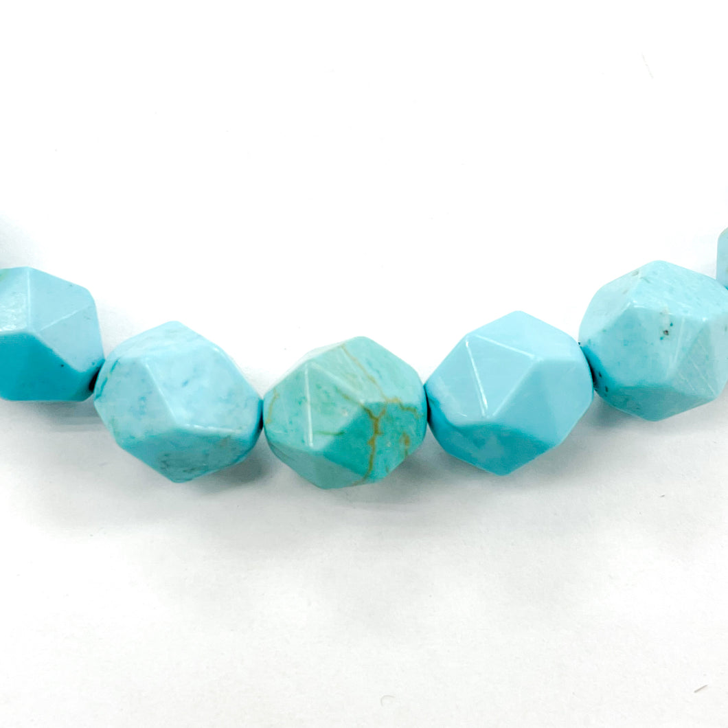 PIEDRA HEXAGONAL | 10MM | TURQUESA (7-35C)