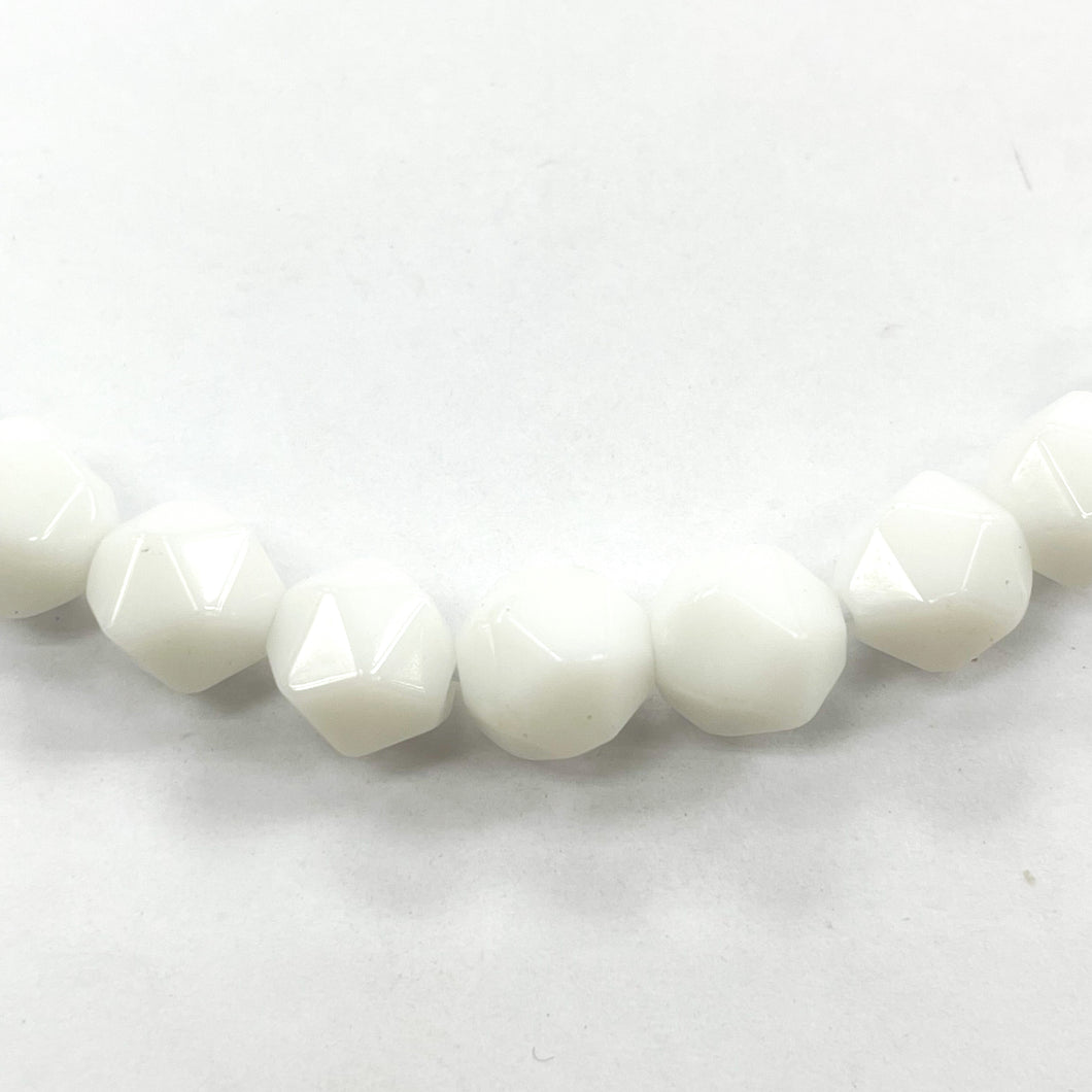 PIEDRA HEXAGONAL | 8MM | AGATA BLANCA (7-47C)