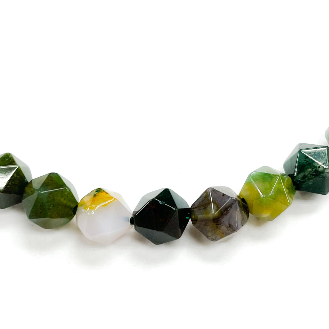 PIEDRA HEXAGONAL | 8MM | AGATA DE LA INDIA