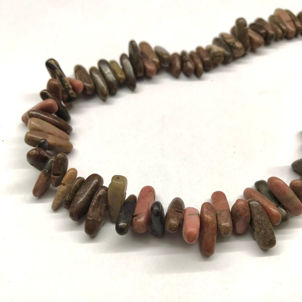 DAGAS OVALADAS | TIRA 40CM | RODONITA (8-15A)