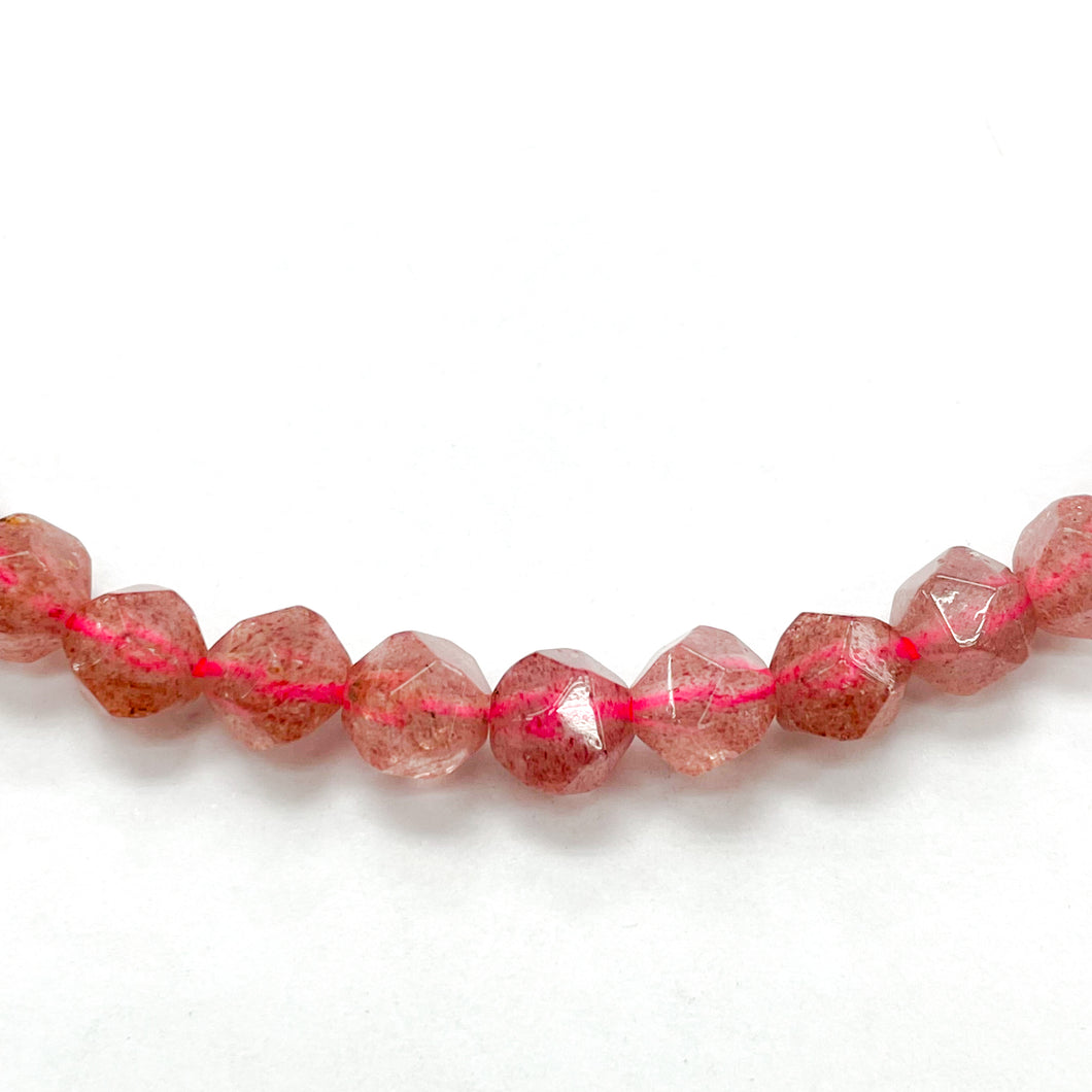 PIEDRA HEXAGONAL | 6MM | CUARZO FRUTILLA