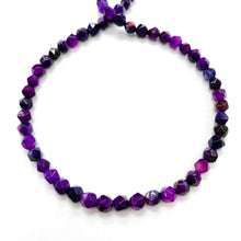 Cargar imagen en el visor de la galería, PIEDRA HEXAGONAL | 6MM | AGATA MORADO MATIZADO (7-42D)
